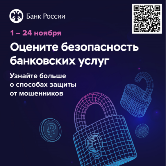 Степень удовлетворенности уровнем безопасности финансовых услуг (опрос).
